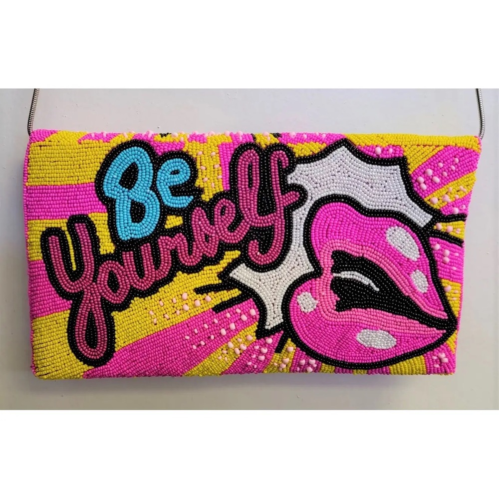 NEW! Sexy Beaded Intricate Hand Crafted High Quality Beaded Crossbody Clutch - Picture 7 of 13